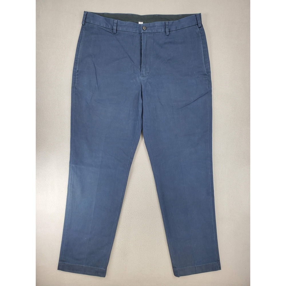 Brooks Brothers Chino Pants Mens 38/32 Blue Clark Fit Advantage Flat Front Solid